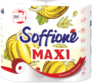 Полотенца бумажные «Soffione» MAXI, 2 рулона Полотенца бумажные «Soffione» MAXI, 2 рулона