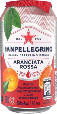 Напиток газированный «Sanpellegrino» с соком красного апельсина, 330 мл Напиток газированный «Sanpellegrino» с соком красного апельсина, 330 мл