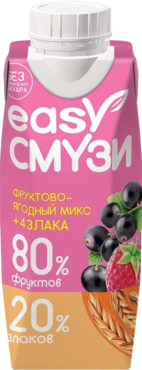 Напиток «Easy Смузи» фруктово-ягодный микс, 250 мл Напиток «Easy Смузи» фруктово-ягодный микс, 250 мл