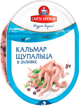 Щупальца кальмара «Санта Бремор» в заливке, 180 г Щупальца кальмара «Санта Бремор» в заливке, 180 г