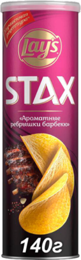 Чипсы «Lay's» STAX ребрышки барбекю, 140 г Чипсы «Lay's» STAX ребрышки барбекю, 140 г