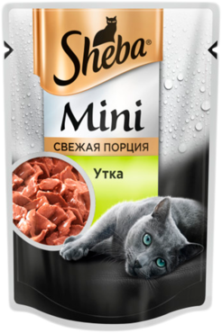 Влажный корм для кошек «Sheba» Mini Свежая порция, с уткой, 50 г Влажный корм для кошек «Sheba» Mini Свежая порция, с уткой, 50 г