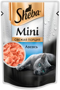 Влажный корм для кошек «Sheba» Mini Свежая порция, с лососем, 50 г Влажный корм для кошек «Sheba» Mini Свежая порция, с лососем, 50 г