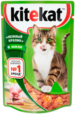 Влажный корм для кошек «Kitekat» «Нежный кролик» в желе, 85 г Влажный корм для кошек «Kitekat» «Нежный кролик» в желе, 85 г