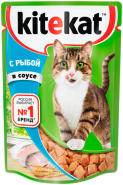 Влажный корм для кошек «Kitekat» с сочными кусочками рыбы в соусе, 85 г Влажный корм для кошек «Kitekat» с сочными кусочками рыбы в соусе, 85 г
