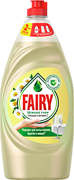 Средство для мытья посуды «Fairy Нежные руки» Ромашка и витамин Е, 900 мл