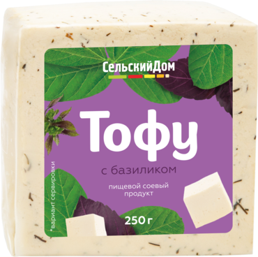 Продукт соевый тофу «Сельский дом» с базиликом, 250 г Продукт соевый тофу «Сельский дом» с базиликом, 250 г