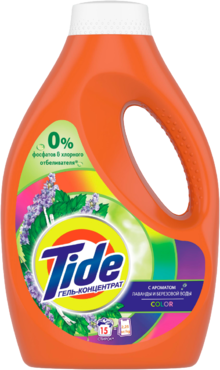 Гель для стирки «Tide» Color с ароматом лаванды и березовой воды, 975 мл Гель для стирки «Tide» Color с ароматом лаванды и березовой воды, 975 мл
