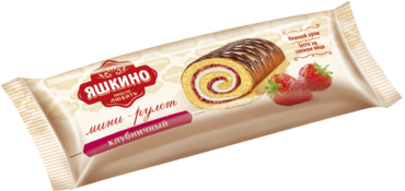 Мини-рулет «Яшкино» Клубничный, 35 г Мини-рулет «Яшкино» Клубничный, 35 г