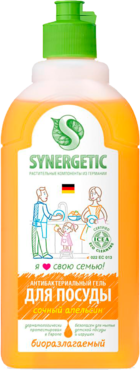 Средство для мытья посуды «SYNERGETIC» Апельсин, 500 мл Средство для мытья посуды «SYNERGETIC» Апельсин, 500 мл