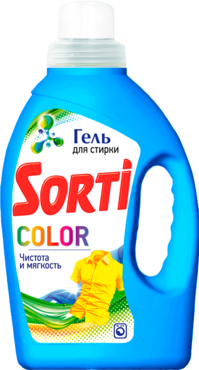 Гель для стирки «Sorti» Color, 2 кг Гель для стирки «Sorti» Color, 2 кг