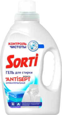 Гель для стирки «Sorti» Контроль чистоты, 2 кг Гель для стирки «Sorti» Контроль чистоты, 2 кг