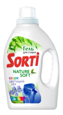 Гель для стирки «Sorti» Color, Цветущий лён, 2 кг Гель для стирки «Sorti» Color, Цветущий лён, 2 кг