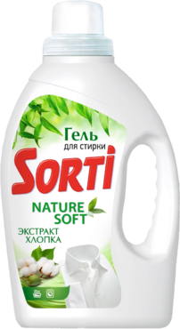 Гель для стирки «Sorti» Экстракт хлопка, 1,2 кг Гель для стирки «Sorti» Экстракт хлопка, 1,2 кг