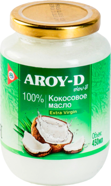 Кокосовое масло «AROY-D» Extra virgin, 450 мл Кокосовое масло «AROY-D» Extra virgin, 450 мл