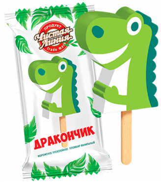 Пломбир «Чистая линия» Дракончик ванильный, 65 г Пломбир «Чистая линия» Дракончик ванильный, 65 г