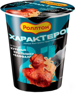 Лапша быстрого приготовления «Роллтон» со вкусом куриных крылышек Баффало, 70 г Лапша быстрого приготовления «Роллтон» со вкусом куриных крылышек Баффало, 70 г