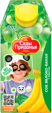 Сок «Сады Придонья» Яблоко-банан, с мякотью, 500 мл Сок «Сады Придонья» Яблоко-банан, с мякотью, 500 мл