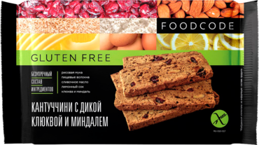 Кантуччини «Food code» с дикой клюквой и миндалем, 26 г Кантуччини «Food code» с дикой клюквой и миндалем, 26 г