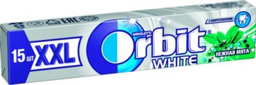 Жевательная резинка «Orbit» White XXL Нежная мята, 20 г Жевательная резинка «Orbit» White XXL Нежная мята, 20 г