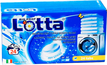 Таблетки для стирки «LOTTA» для белого белья, 24шт Таблетки для стирки «LOTTA» для белого белья, 24шт