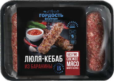Люля-кебаб «Гордость фермера» из баранины, 400 г Люля-кебаб «Гордость фермера» из баранины, 400 г