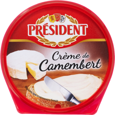 Сыр плавленый 50% «PRESIDENT» Crème de Camembert, 125 г Сыр плавленый 50% «PRESIDENT» Crème de Camembert, 125 г