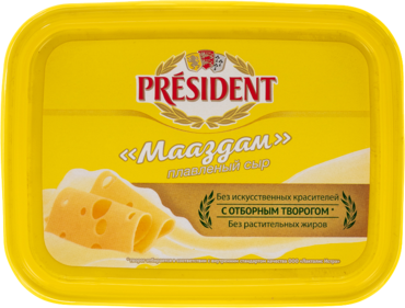 Сыр плавленый 45% «PRESIDENT» Мааздам, 200 г Сыр плавленый 45% «PRESIDENT» Мааздам, 200 г