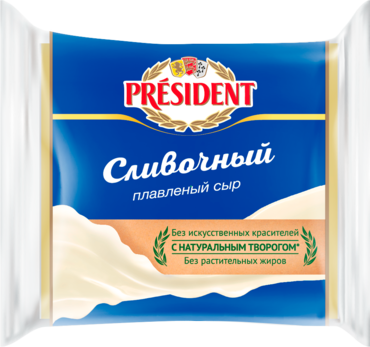 Сыр плавленый 40% «PRESIDENT» Сливочный, слайсы, 150 г Сыр плавленый 40% «PRESIDENT» Сливочный, слайсы, 150 г