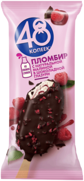 Пломбир «48 копеек» с вареньем из малины, 90 мл Пломбир «48 копеек» с вареньем из малины, 90 мл