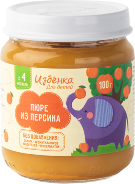 Пюре «ВкусВилл» из персиков, 100 г Пюре «ВкусВилл» из персиков, 100 г
