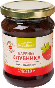 Варенье «ВкусВилл» клубничное, 310 г Варенье «ВкусВилл» клубничное, 310 г