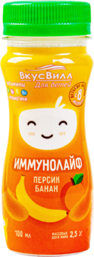 Иммунолайф 2.5% «ВкусВилл» Персик-банан, 100 г Иммунолайф 2.5% «ВкусВилл» Персик-банан, 100 г