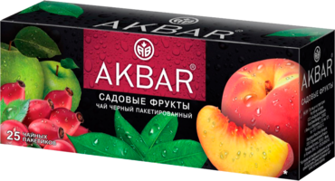 Чай черный «Акбар» Садовые фрукты, 25 пакетиков Чай черный «Акбар» Садовые фрукты, 25 пакетиков