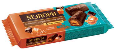Мини-рулет бисквитный со вкусом солёной карамели «Мэлори», 200 г Мини-рулет бисквитный со вкусом солёной карамели «Мэлори», 200 г
