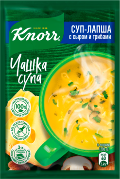 Суп-лапша «Knorr Чашка супа» с сыром и грибами, 15 г Суп-лапша «Knorr Чашка супа» с сыром и грибами, 15 г