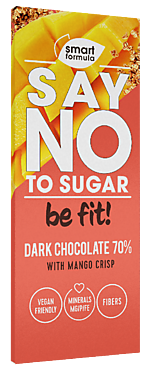 Шоколад «Smart Formula» Dark with mango crisp, 90 г