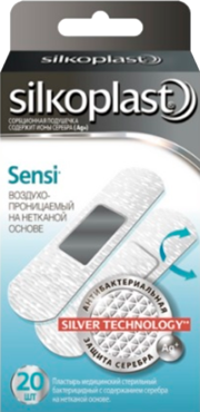 Пластырь «Silkoplast» Sensi, бактерицидный, 20шт Пластырь «Silkoplast» Sensi, бактерицидный, 20шт