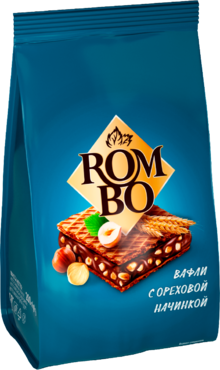 Вафли «Rombo» с ореховой начинкой, 200 г Вафли «Rombo» с ореховой начинкой, 200 г