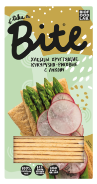 Хлебцы хрустящие «Take a Bite» кукурузно-рисовые с луком, 150 г Хлебцы хрустящие «Take a Bite» кукурузно-рисовые с луком, 150 г
