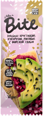 Хлебцы хрустящие «Take a Bite» кукурузно-рисовые с морской солью, 30 г Хлебцы хрустящие «Take a Bite» кукурузно-рисовые с морской солью, 30 г