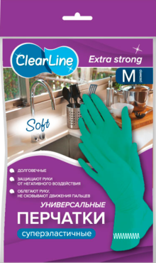 Перчатки латексные «Clear Line» суперэластичные, размер М Перчатки латексные «Clear Line» суперэластичные, размер М