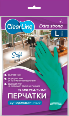 Перчатки латексные «Clear Line» суперэластичные, размер L Перчатки латексные «Clear Line» суперэластичные, размер L