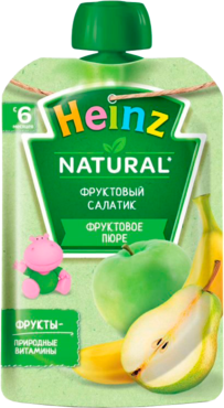 Фруктовое пюре «Heinz» Фруктовый салатик, 90 г Фруктовое пюре «Heinz» Фруктовый салатик, 90 г