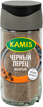 Перец «KAMIS» черный молотый, 35 г Перец «KAMIS» черный молотый, 35 г