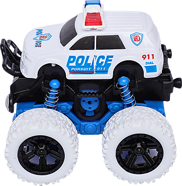 Полицейская машина с двойным приводом и спецэффектом поворота (видео) Арт.D400-08A