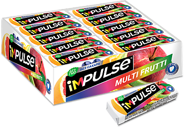 Жевательная резинка «IMPULSE» со вкусом «Multi-Frutti», 14 г