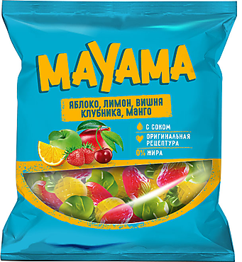 «Маяма», мармелад жевательный со вкусами клубники, яблока, вишни, манго, лимона, 70 г