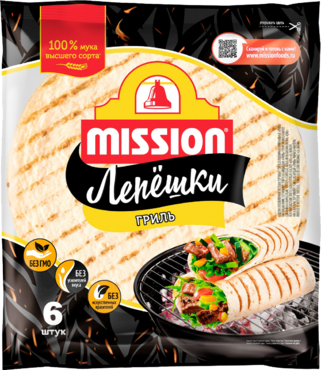 Лепешки «Mission» Гриль, тортильи пшеничные оригинальные, 250 г Лепешки «Mission» Гриль, тортильи пшеничные оригинальные, 250 г