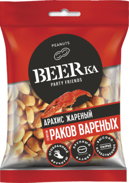 Арахис «Beerka» со вкусом вареных раков, 90 г Арахис «Beerka» со вкусом вареных раков, 90 г